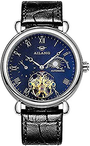 Men Skeleton Steampunk Leather Watches Luxury Tourbillon Waterproof Wristwatch Roman mineral Dial T-477 Top Brand Automatic Mechanical Watch 