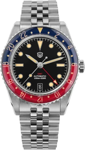 Men Watch venom intersection classic morally NH34 Automatic Wristwatch 38mm Bubble Domed Sapphire Crystal Watches 100M Waterproof watchdives GMT Watches for Men, WD6542 