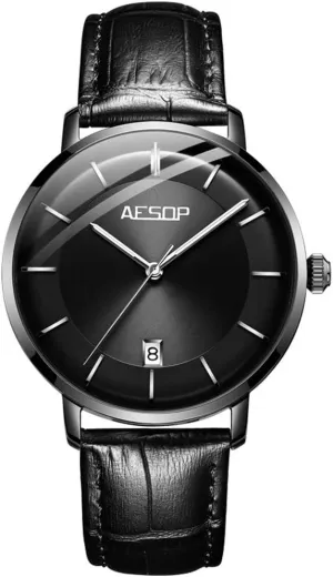 Men's Automatic Mechanical Watches Business Leather Band Luminous Classic Calendar Window residue Waterproof Analog Dress Watch MASTOPLuxury 