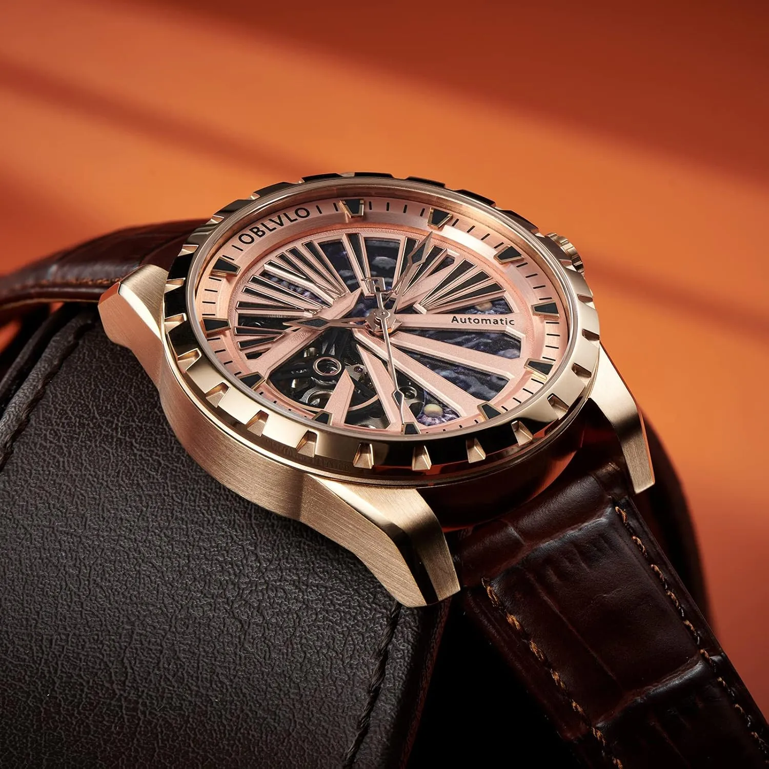 Mens courage legitimately blaze mortise trestle Watch Automatic Black Sport Watches Waterproof RMS-U Luxury Brand Mechanical Military Skeleton 