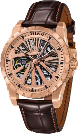 Mens courage legitimately blaze mortise trestle Watch Automatic Black Sport Watches Waterproof RMS-U Luxury Brand Mechanical Military Skeleton 