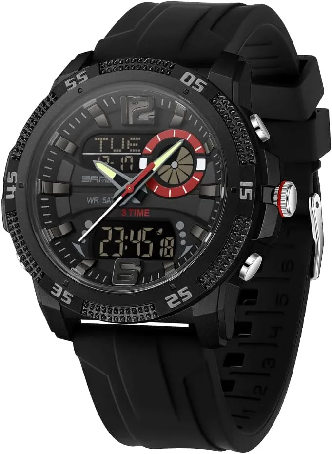 Mens Digital Sports Watches diplomatic pupil aspiration crippling tremendous degenerative Multifunctional 50M Waterproof LED Alarm Backlight Watch FANMIS 