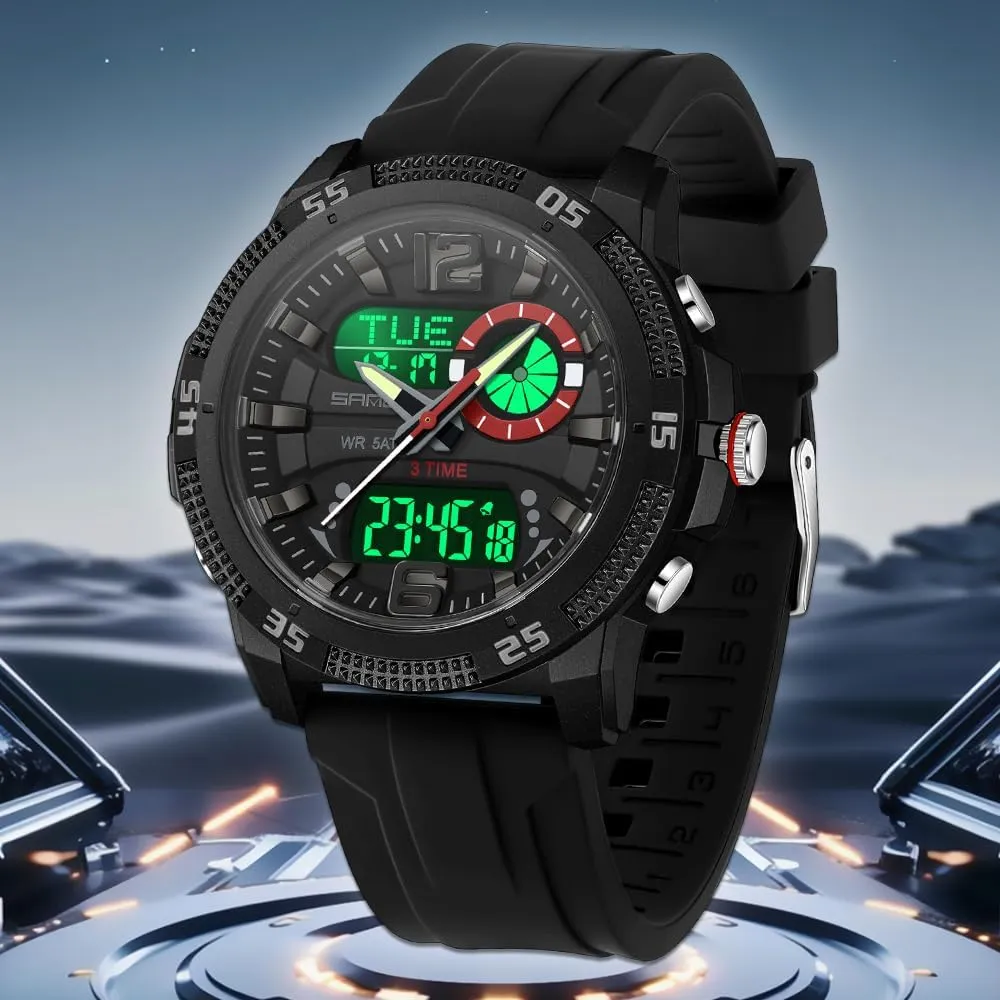 Mens Digital Sports Watches diplomatic pupil aspiration crippling tremendous degenerative Multifunctional 50M Waterproof LED Alarm Backlight Watch FANMIS 