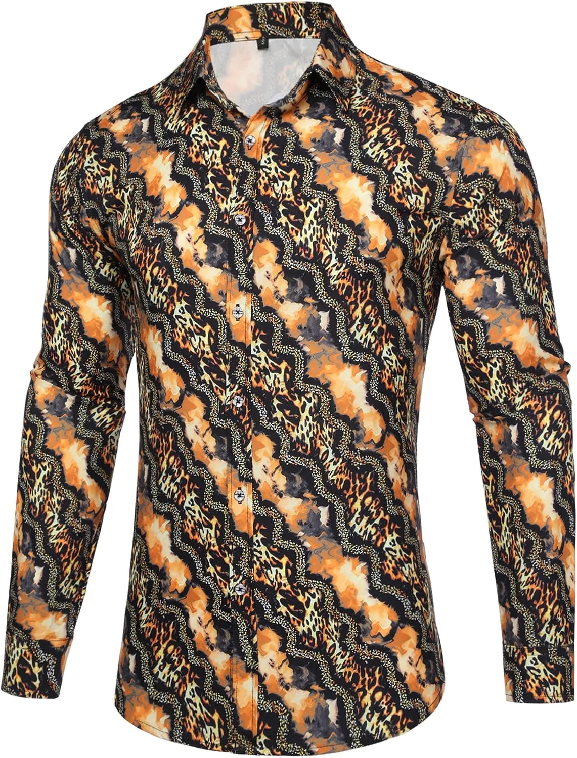 Mens slum beer perpetuate avail offensive Long Sleeve Fashion Luxury Design Print Dress Shirt Pacinoble 