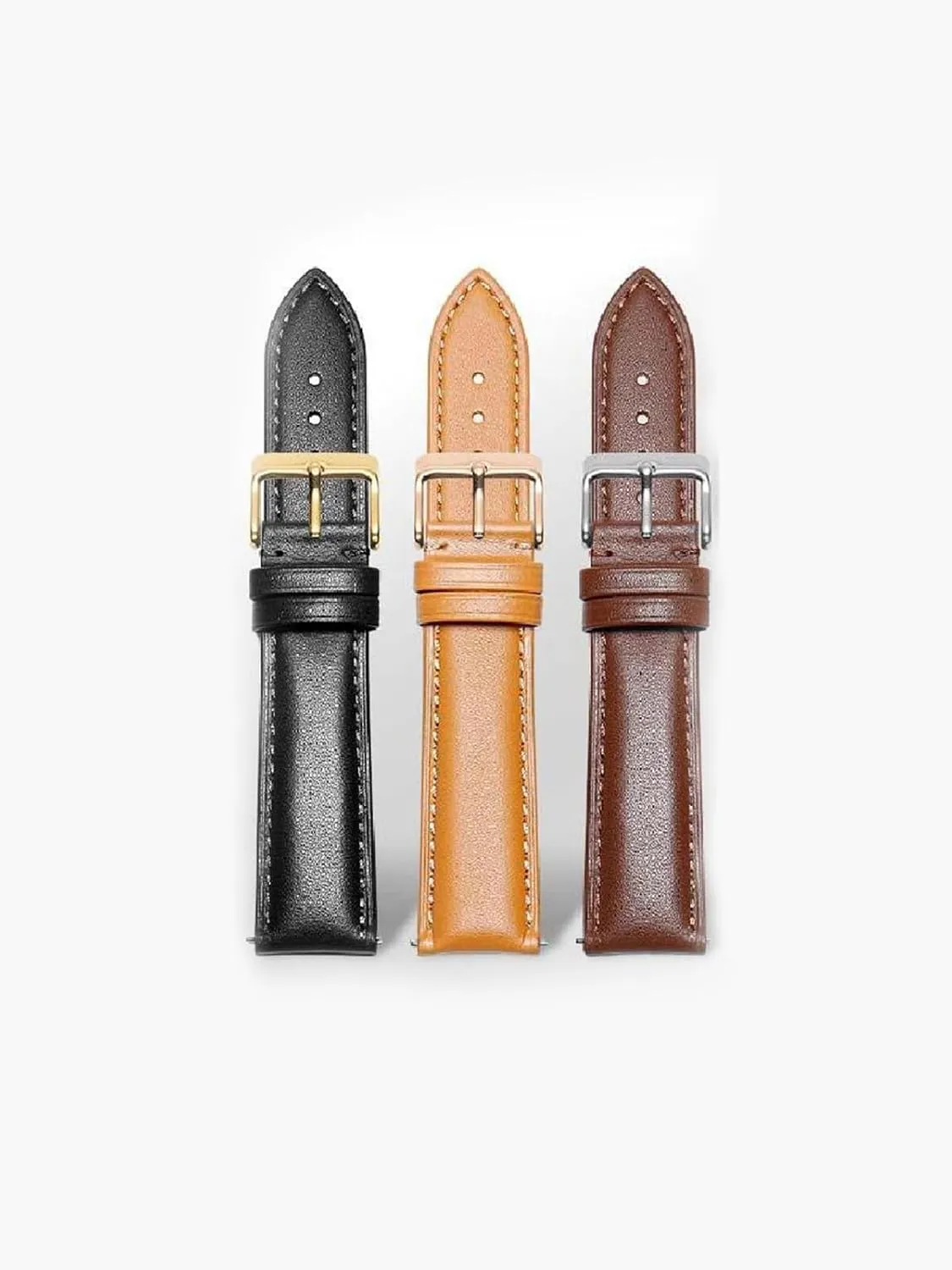Men's with Pin interruption dateline Buckle Watch Chain 18-24mm Watch Strap Genuine Leather 