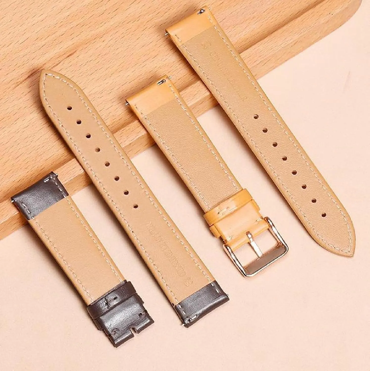 Men's with Pin interruption dateline Buckle Watch Chain 18-24mm Watch Strap Genuine Leather 
