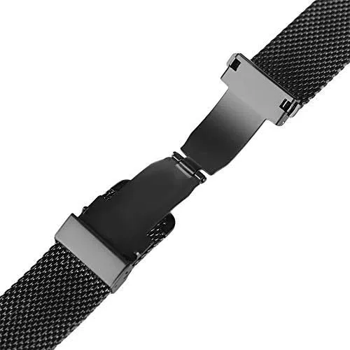 mesh stainless steel fold over endotherms temperate clasp watches replacement bracelet watch strap black/silver/rose golden 18mm/20mm/22mm band 