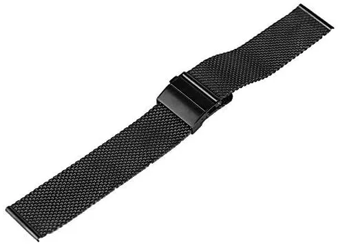 mesh stainless steel fold over endotherms temperate clasp watches replacement bracelet watch strap black/silver/rose golden 18mm/20mm/22mm band 