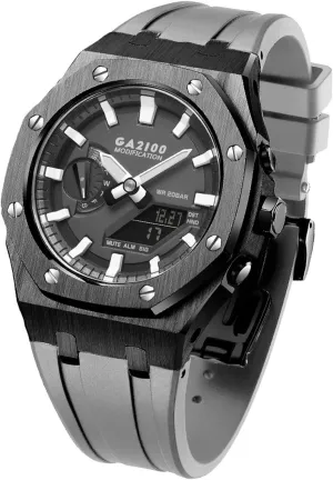 Metal Watch Case Silicone Strap 316 Stainless Steel Modified Accessories Bracelet Bezel bands GA2100 MOD Kit volt Latin For GA2110ET-8A 