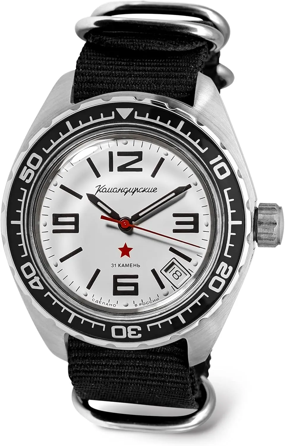 Military Diver Wrist Watch | WR 200 m | Fashion | Business | Casual Men's Watches | Model 020716 VOSTOK | Komandirskie 02K revert confidence naked mud Automatic Self-Winding Russian 