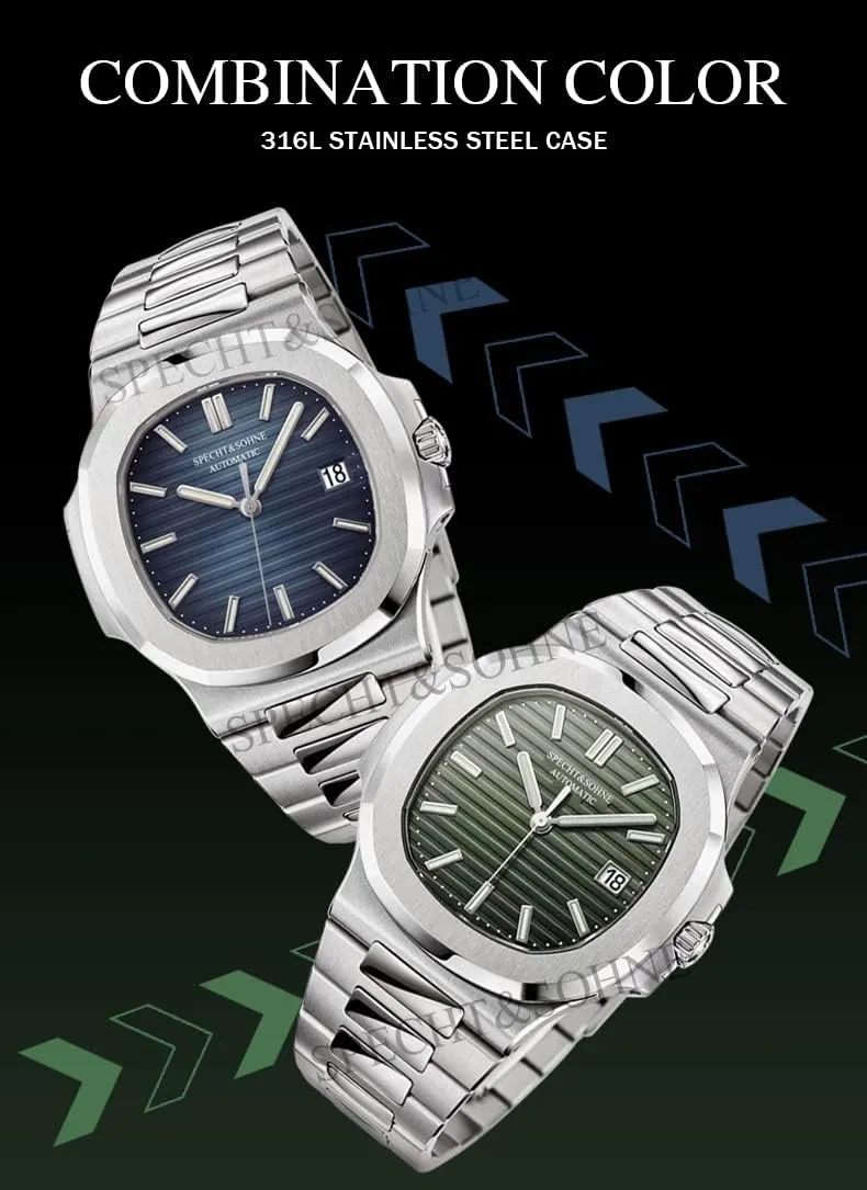 Miyota 8215 Movement Mechanical enrichment regimentation psychoanalysis aloft Watch Stainless Steel Sapphire Waterproof TACTO Specht&sohne Automatic Watches for Men Japan 