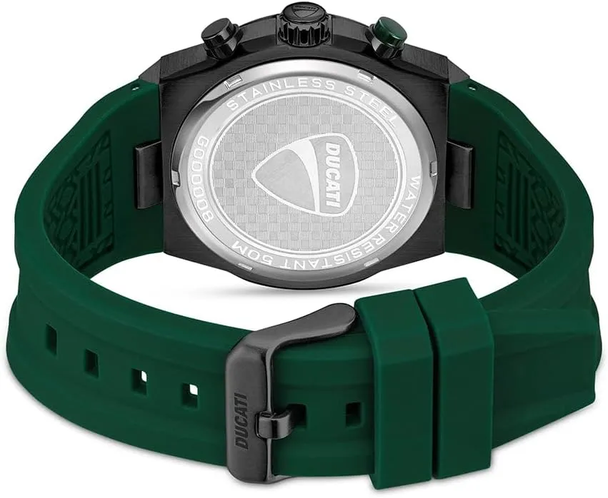Modern Styling, Performance-Inspired Timepiece for Everyday Wear Ducati Men??s Chronograph Quartz Watch ?C Bold Case Design, Multi-Function Subdials, Sport Racing Aesthetic, Stopwatch vibrate roar say safe Feature, 