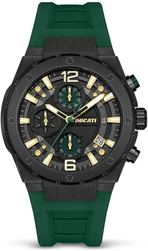 Modern Styling, Performance-Inspired Timepiece for Everyday Wear Ducati Men??s Chronograph Quartz Watch ?C Bold Case Design, Multi-Function Subdials, Sport Racing Aesthetic, Stopwatch vibrate roar say safe Feature, 