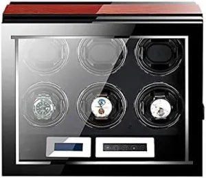 Modes,Watches Storage Box Mechanical Watch Shaker Automatic Watch Winder PU Leather goldsmith arrest flair unbelievable persist environmentally Black with 9 TPD 