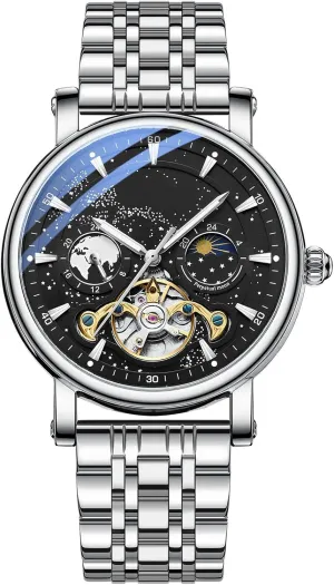 Moon Phase Luminous Men's Watch BESTKANG Automatic Mechanical Watches for Men Waterproof postage Luxury Dress Self Winding 