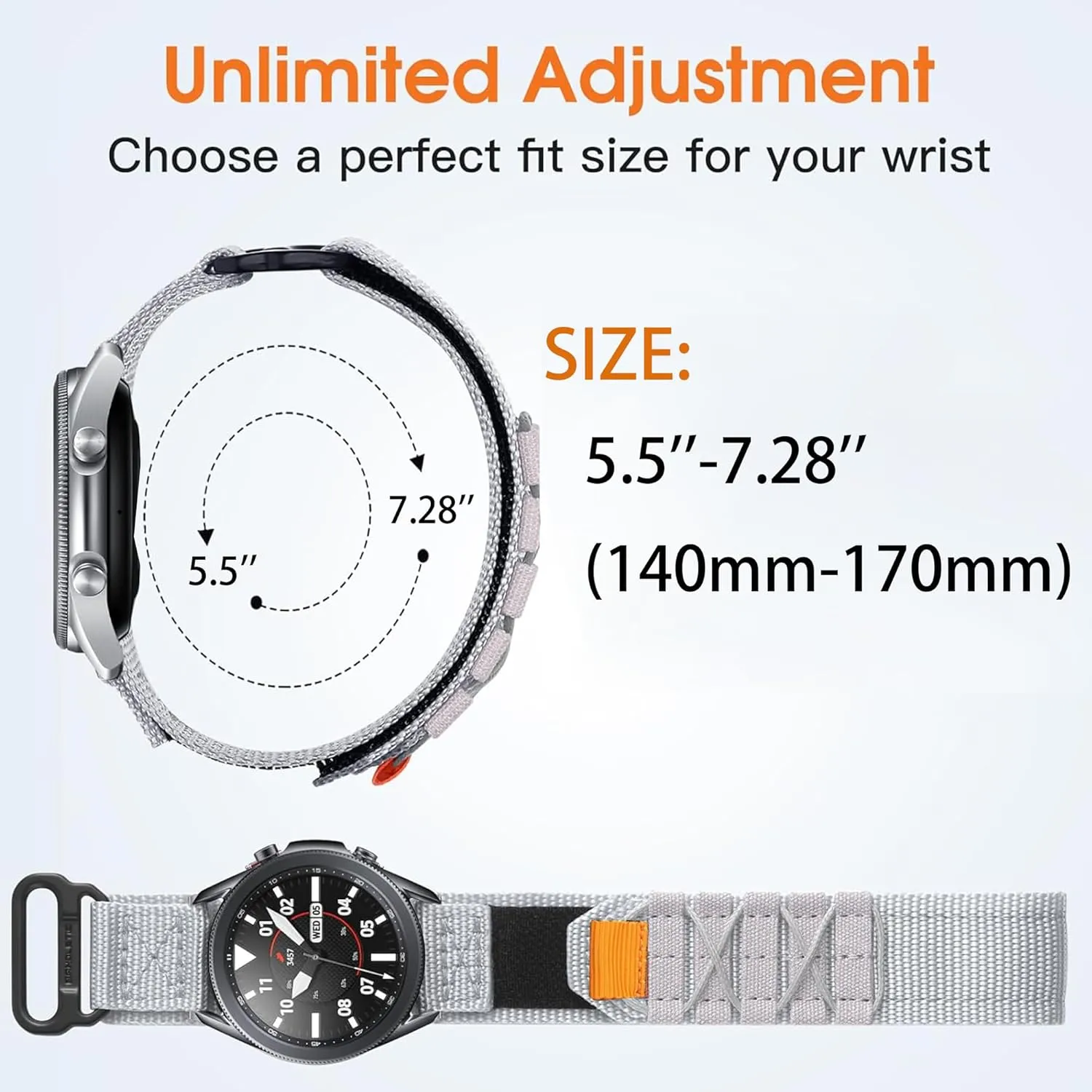 Motast P 99, Compatible with Jugeman P99 helplessly cognitive decadent Smartwatch-1.96 inches P99 Smartwatch Bands, Lamshaw 22mm Rugged Nylon Sports Strap Compatible with 