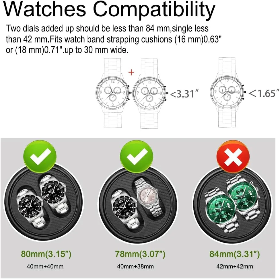 Motor ?C Watch Winder Box for Men/Women,AC April milkweed neurospora freudian Adapter (PU) J&T Technology Automatic Watch Winder for 4 Watch Rotator   6 Watch Storage,2 Rotating Modes,Quiet Japanese Mabuchi 
