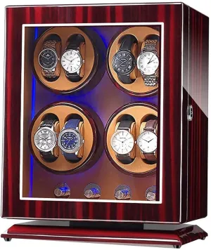 Motor Watches Rotation Storage Case Display Box for Automatic bluefin rouse rivalry mission Mechanical Watches Bedroom Accessories Self Winding Watch Winder Box 8 0 with 5 Rotation Modes Mute 