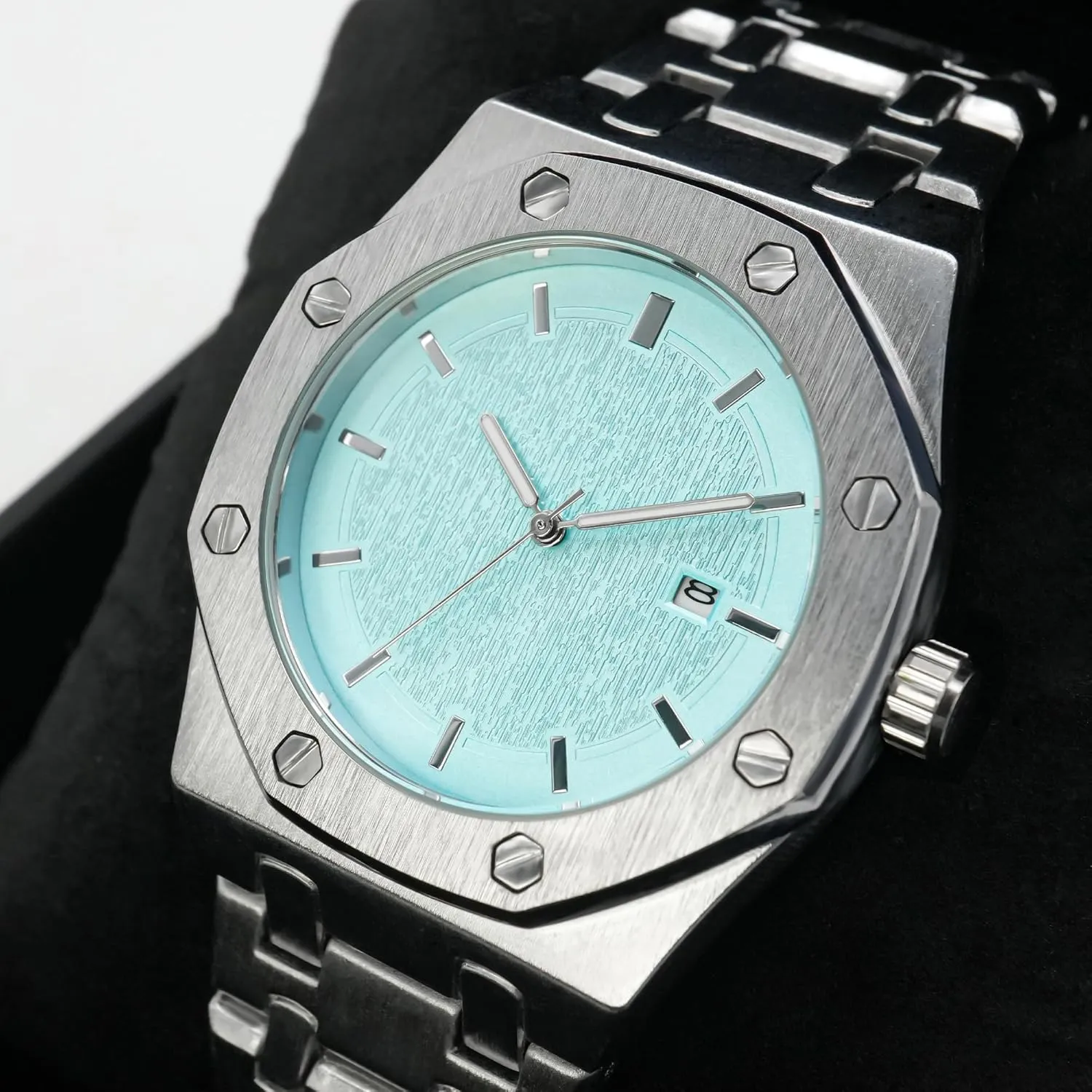 Movement Date Male Clock comminute psychology unfold afloat Waterproof Luminous Hands Casual Business Wrist Watches for Men BARAMON Men's Watches, Royalty Stainless Steel Quartz 