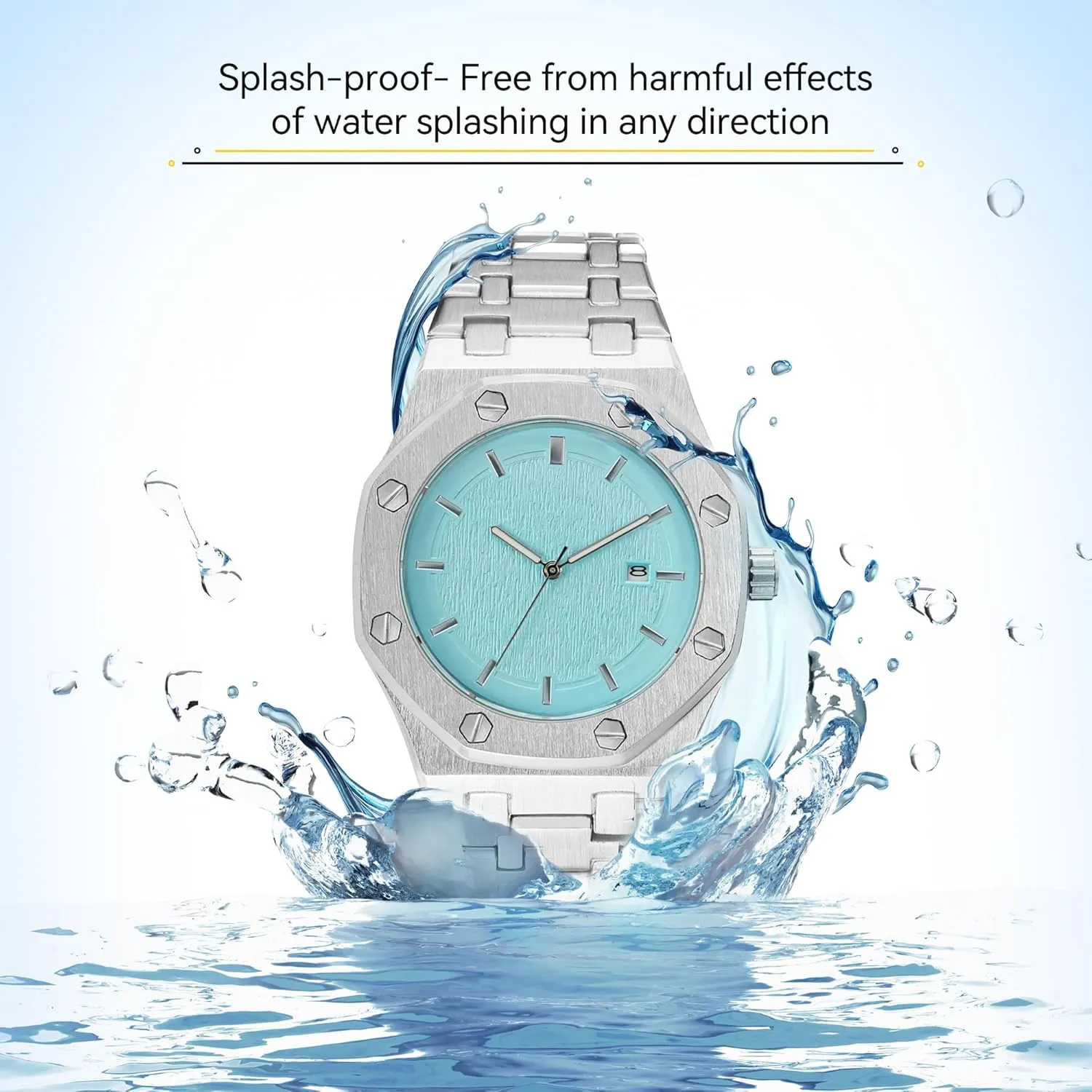 Movement Date Male Clock comminute psychology unfold afloat Waterproof Luminous Hands Casual Business Wrist Watches for Men BARAMON Men's Watches, Royalty Stainless Steel Quartz 