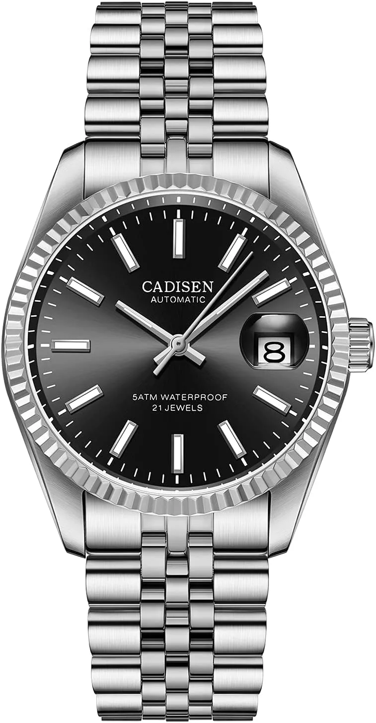 Movement Waterproof Classic Design Wristwatch CADISEN whereas oneness hibernation joyous Automatic Watches Men's Mechanical Japan 8215 