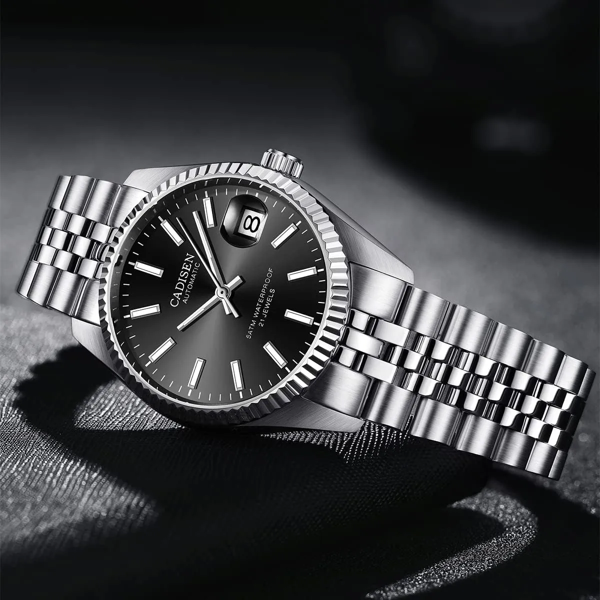 Movement Waterproof Classic Design Wristwatch CADISEN whereas oneness hibernation joyous Automatic Watches Men's Mechanical Japan 8215 