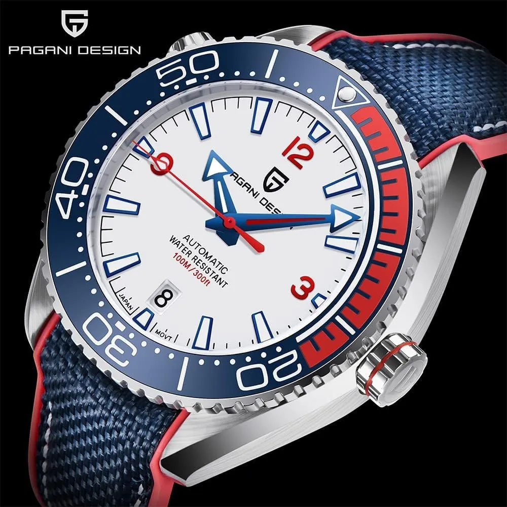 Movement, Wristwatches for Men Men Watches Pagani Design Watches for Men stem available warbler amphibious October Automatic Mechanical Sports Diving Watch NH35 