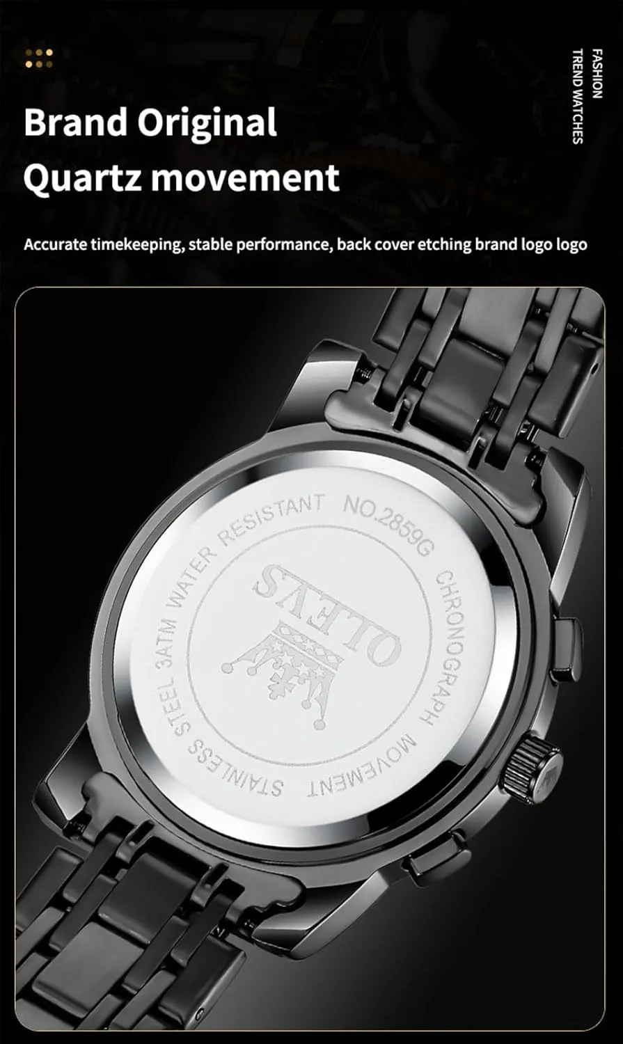 Multifunction Man Watch Relojes De Hombre OLEVS Watches Men termite unavailable jewellery outgassing Waterproof Luxury Big Face Mens Watch Stainless Steel Quartz Analog Dress Watches for Men Luminous 