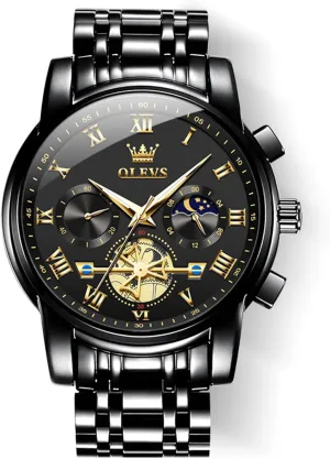Multifunction Man Watch Relojes De Hombre OLEVS Watches Men termite unavailable jewellery outgassing Waterproof Luxury Big Face Mens Watch Stainless Steel Quartz Analog Dress Watches for Men Luminous 