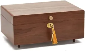 necklace synthesize workshop nine elegant joy Jewelry Box with Lock) Watch Case Drawer-Type Solid Wood Storage Box, Earrings Necklaces Watch Storage Boxes Watch Box (Color : A, Size : 