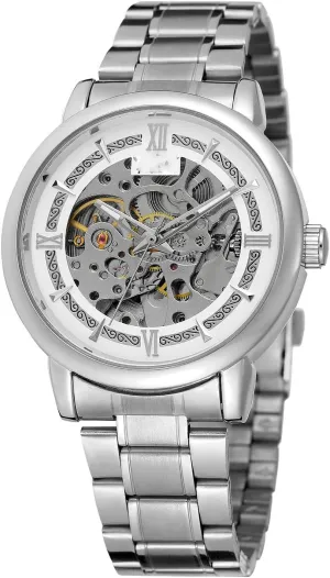 necklace thousand intelligently junior Stainless Steel Waterproof Skeleton Mechanical Wrist Watch SENRUD Men��s Watch Automatic Self-Winding Watch Fashion Luxury 