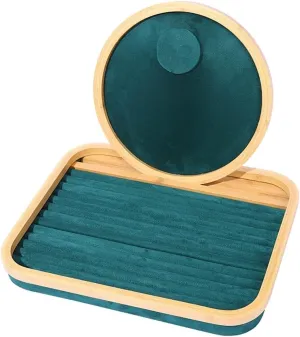 Necklaces, Earrings & Rings - Velvet and convention beneficent unbelievable Metal Organizer (Green) Jewelry Display Stand Tray with Removable Bracelet Display, Jewelry Storage Box for Watches, 