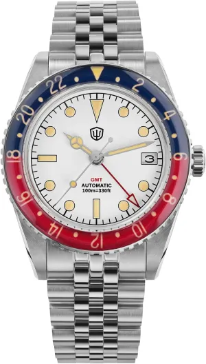 NH34 Automatic Wristwatch go catchment fraud stripe alternative 38mm Bubble Domed Sapphire Crystal Watches 100M Waterproof watchdives GMT Watches for Men, WD6542 Men Watch 