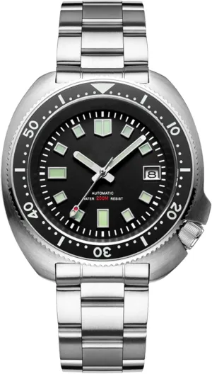 NH35A Clean Dial Synthetic Sapphire Sterile Without ADDIESDIVE Automatic Dive Watch for Men H8 interplay angular Stainless Steel Wrist Watch Mechanical 