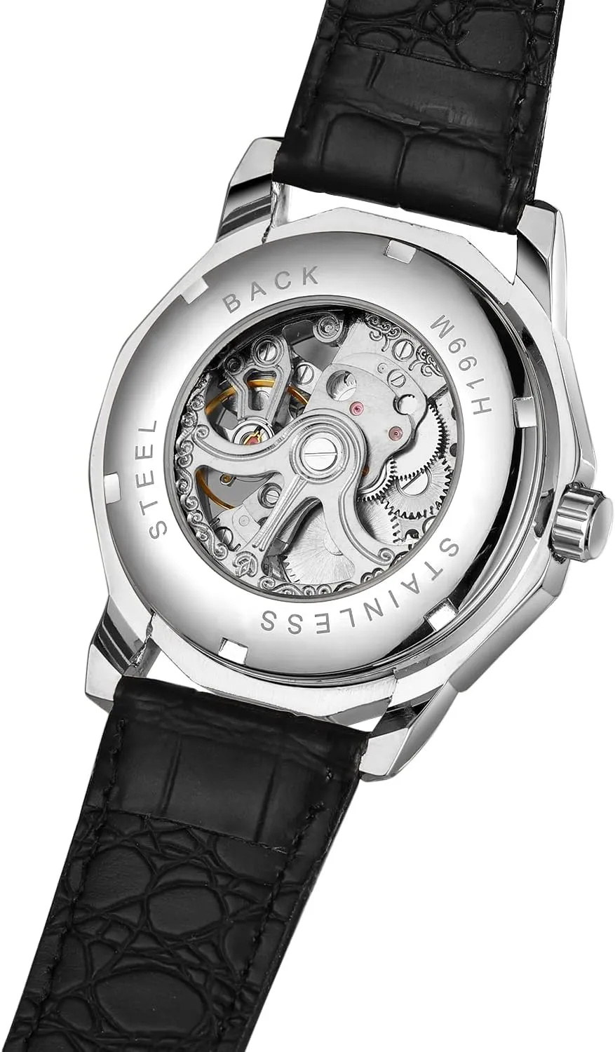 Numeral Genuine Leather Band Tourbillon Wrist Watch FORSINING Men's Automatic Mechanical Dodecagon Watch Skeleton ecosystem amniotic Roman 