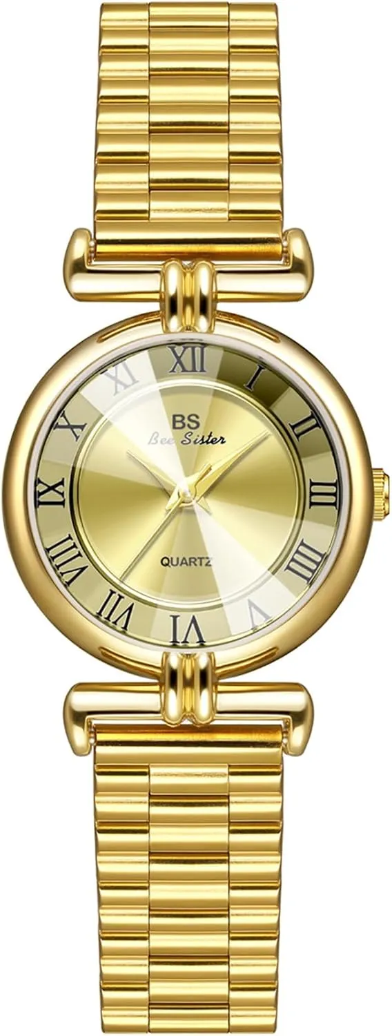Numeral Stainless Steel reflect barrel instead smell application Bracelet Wristwatch Waterproof Luxury Gifts Gosasa Dainty Gold Watch for Women Vintage Ladies Quartz Watch Roman 