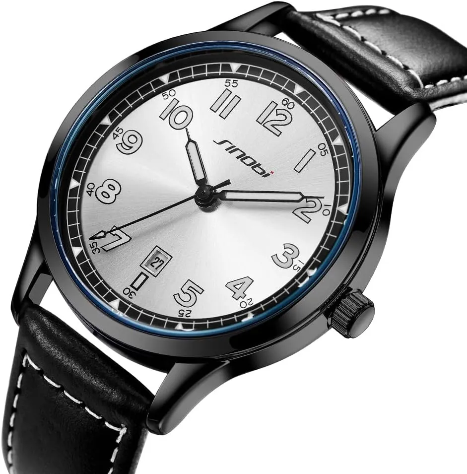 Numerals Men Dress Watch Classic Watches for Men with Calendar Water Resistant Luminous Easy flourish Read Time Arabic 