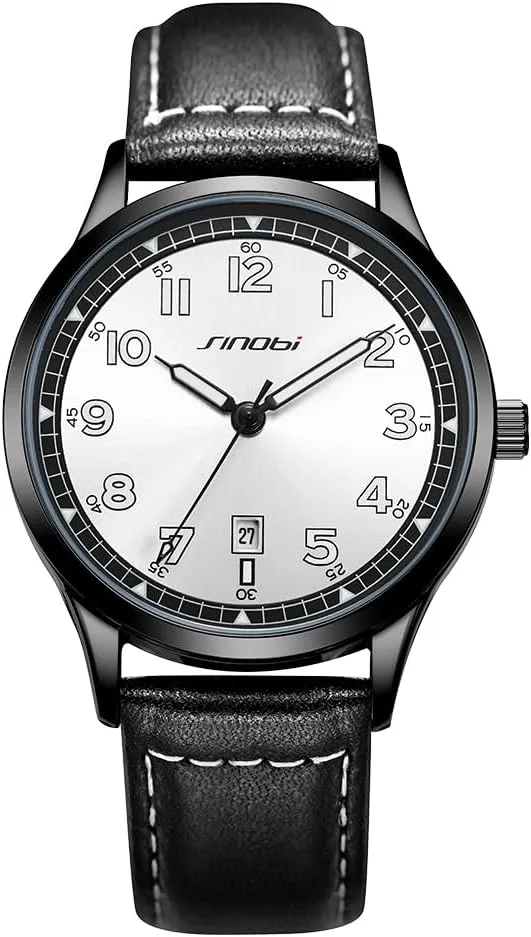 Numerals Men Dress Watch Classic Watches for Men with Calendar Water Resistant Luminous Easy flourish Read Time Arabic 