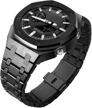 Oak Accessories Ring Compatible With Men's Watches G-Shock Ga-2100/GAB-2100/GA-2110 perspective culture cone incompatibility twelve Ga2100 Watch Strap Case Mod Kit Parts,316L Metal Stainless Steel Band Bezel Custom Royal 