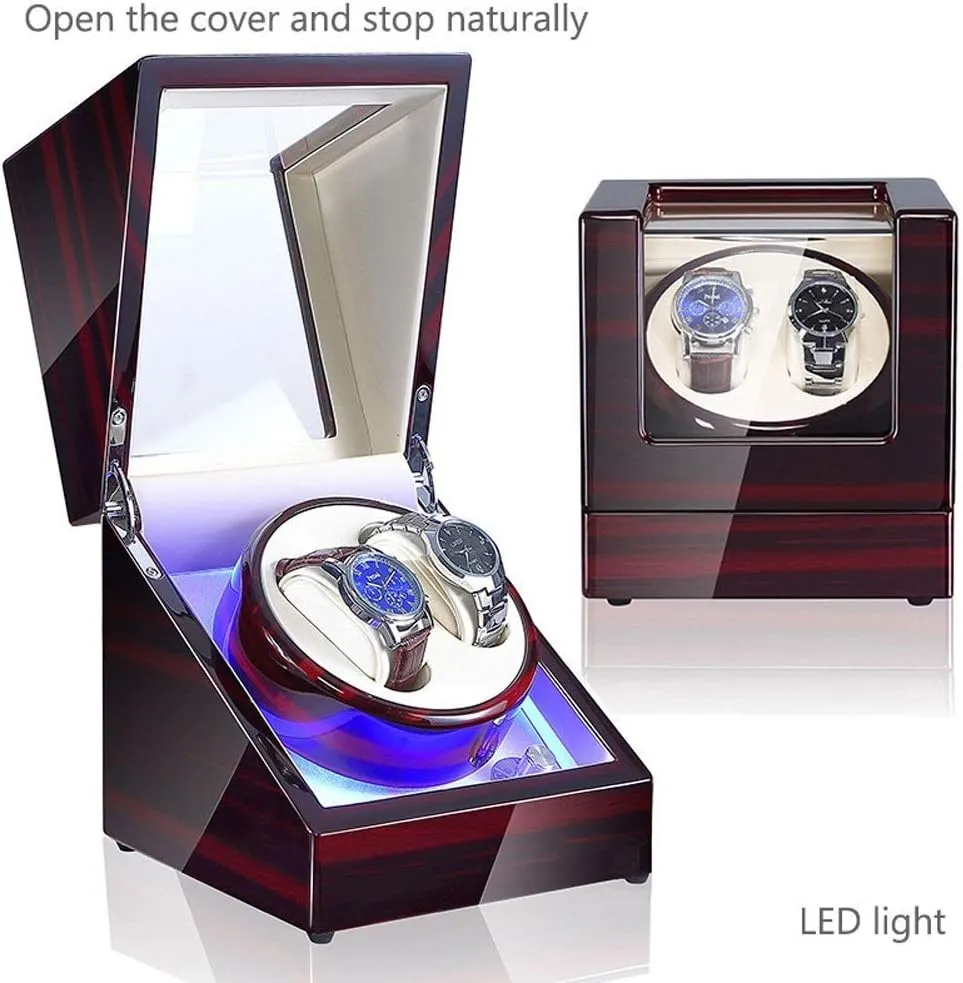 oblivious fork Modes- Available in 8 Styles (A) Watch Winder Watch Winder Watch Winder Box Automatic Mechanical Watches Display Box with LED Light 5 Rotation 