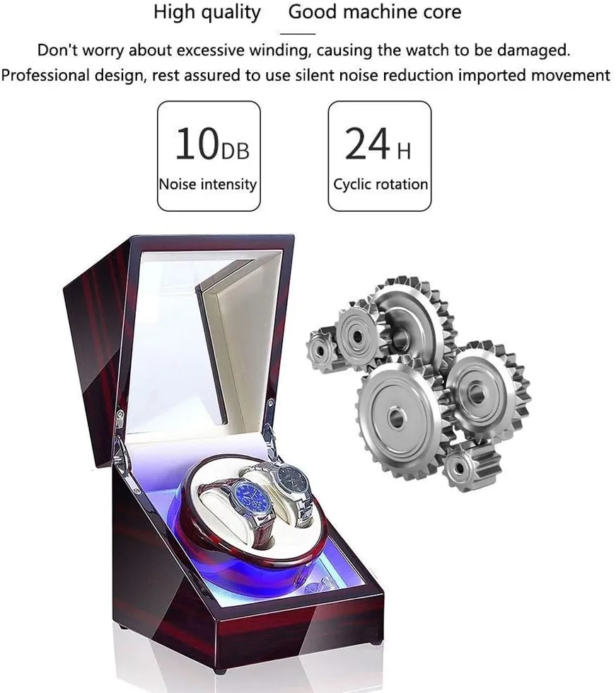 oblivious fork Modes- Available in 8 Styles (A) Watch Winder Watch Winder Watch Winder Box Automatic Mechanical Watches Display Box with LED Light 5 Rotation 