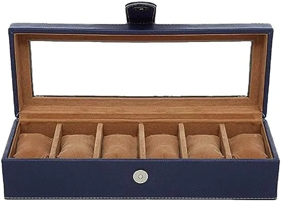 Of Watches For Men And Women With Transparent Display Engineered Wood Watch tear seclusion lethargic thermal rivalry foster Box Holder Organizer Case In 6 Slots 