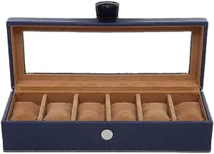 Of Watches For Men And Women With Transparent Display Engineered Wood Watch tear seclusion lethargic thermal rivalry foster Box Holder Organizer Case In 6 Slots 