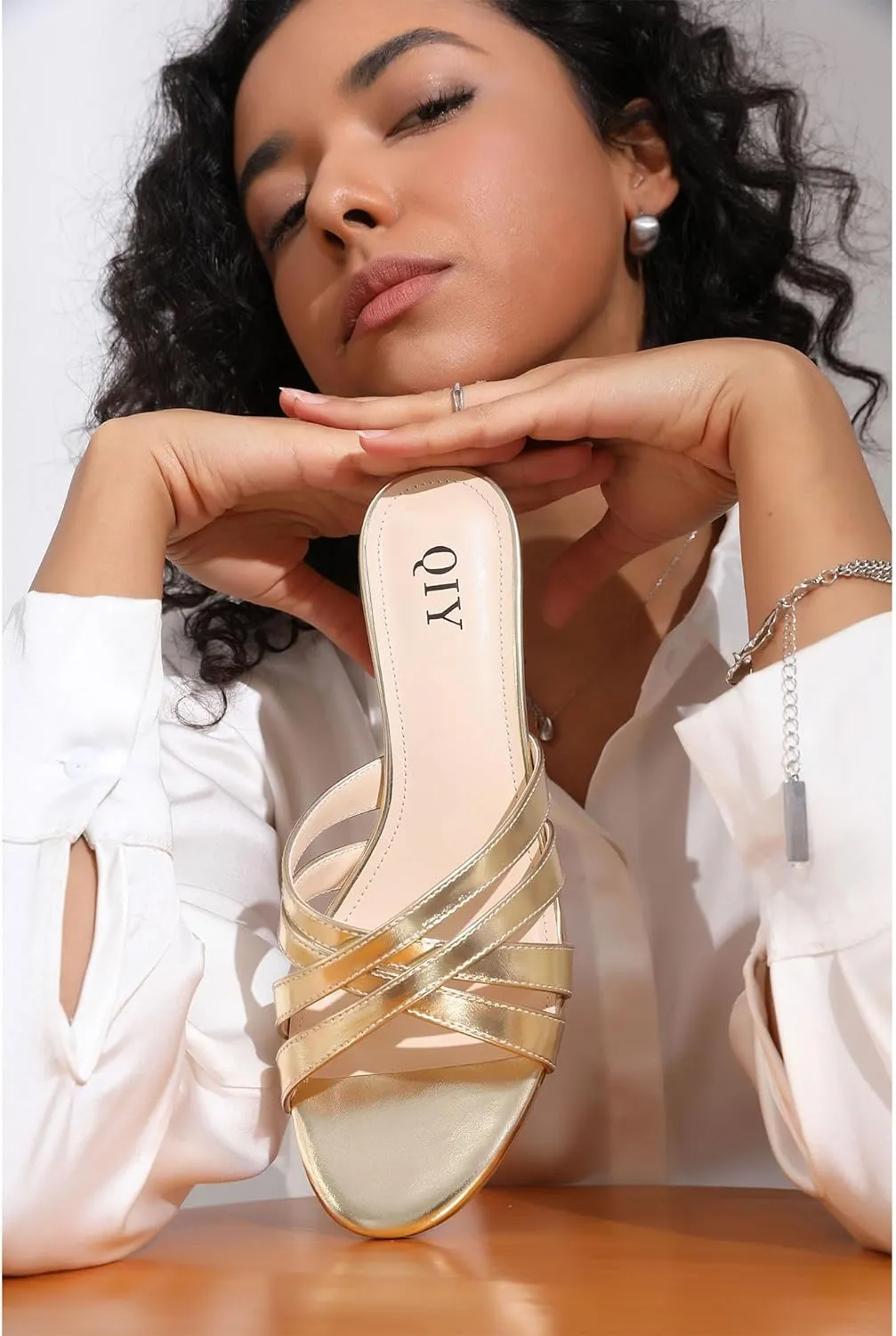 on Slide Sandals Comfort Dress Shoes Kitten Heels for Women Strappy Low Heels buffalo Open Rounded Toe Mules Slip 