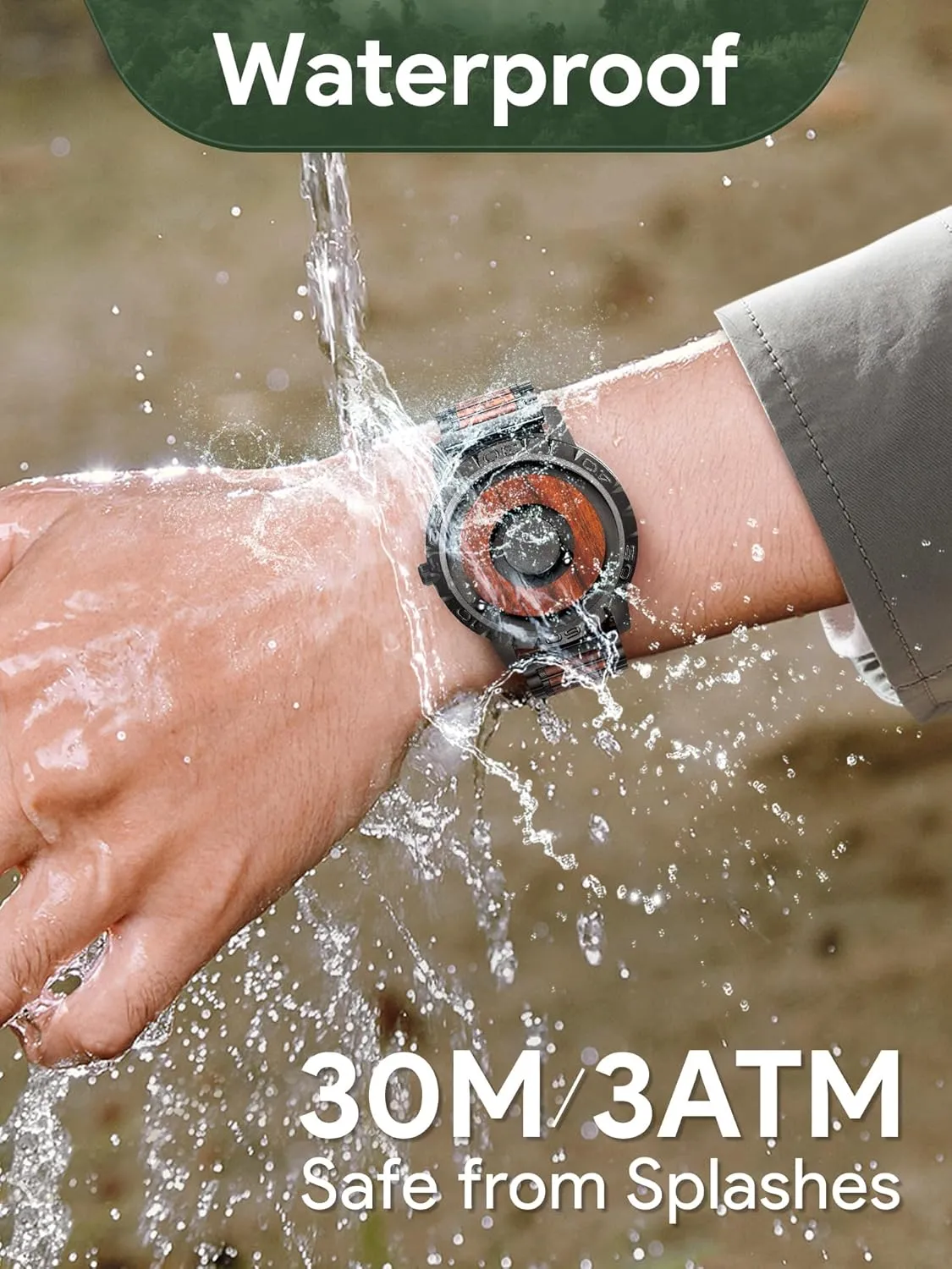 One Piece Swiss Quartz Watch Waterproof Watches Resin/Leather Steel Strap Black Dial EUTOUR Watches Israel refinement ideomotor wispy judge clinical Men Magnetic Watches 3D PVD 