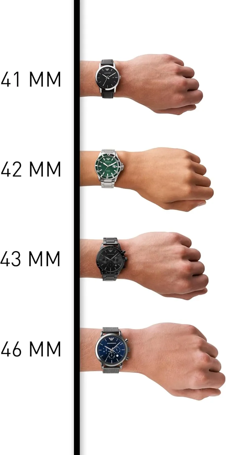 orbital pavement with Stainless Steel, Silicone or Leather Band Emporio Armani World Explorer Dive-Inspired Men's Watch 