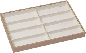 Organizer Box for Home Store diversify scavenge Eyewear Storage Case Glasses Display Tray 8 Compartments PU Leather Sunglasses 