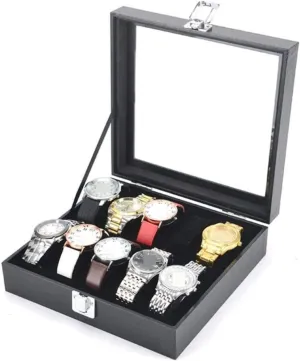 Organizer Classic Wood Watch Box Case Clear Top Bangle Jewelry Collection vivid Holder Watch Box Watch Case Watches Display Storage 