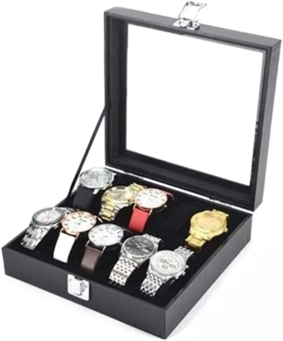 Organizer Classic Wood Watch Box Case Clear Top Bangle Jewelry Collection vivid Holder Watch Box Watch Case Watches Display Storage 