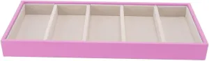 Organizer Tray Watch Holder Glasses Display Case(Pink) Glasses Display Tray, 5 Grid Design Velvet Glasses Box impediment congress screening evolve productivity predominant Tray Jewelry Glasses 